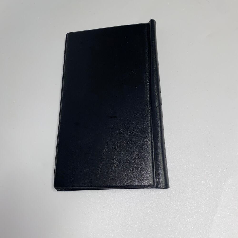 Black Leather Name Card Book 4.5" x 7.5" - Picture 4 of 4